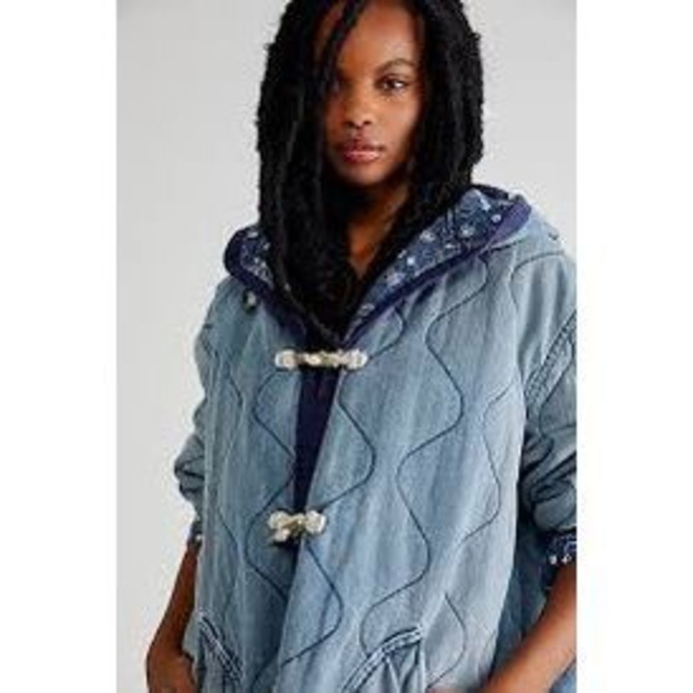 Free People by Dr. Collectors Reversible Denim Windbreaker - Picture 4 of 16